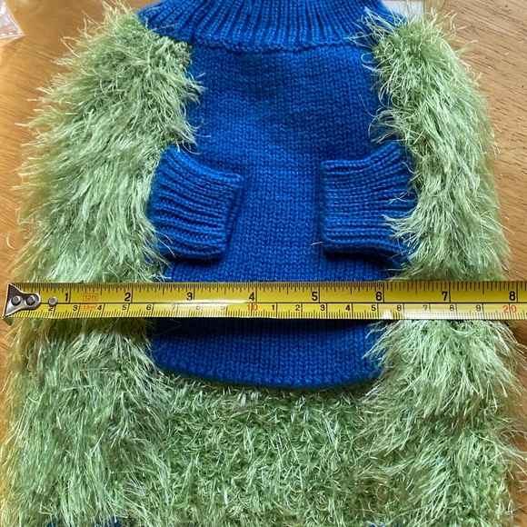 Dog Vipoochy Sweaters size S blue green mix wool with angora light … - Picture 6 of 11